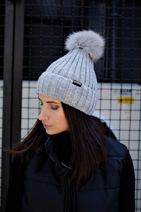 Wintermütze mit allgemeinem Logo. Hüte. Farbe: grau. #8048810