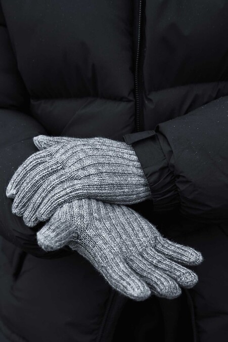 Мужские Теплые Сенсорные Рукавички Without Adams Gray 3-8 - #8056829