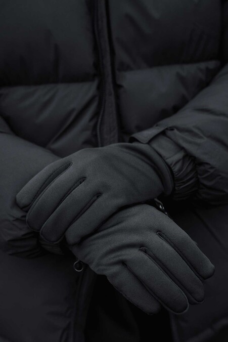 Herren-Neopren-Touchscreen-Fäustlinge ohne Handschuhe, Schwarz, Größen 17-37 - #8056839