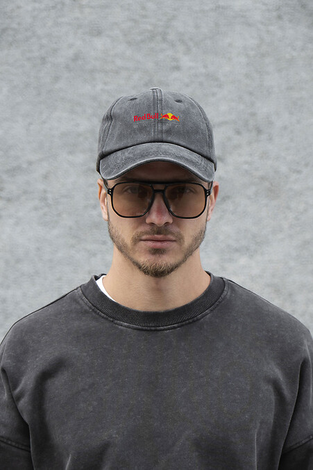 Men's Vintage Baseball Cap With RedBull Print Black - #8049843