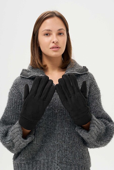 Damen-Fleece-Fäustlinge mit Touch-Funktion, ohne Project Black, Größe 4-5 - #8056844