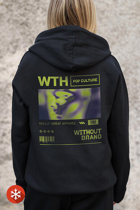 Women's Insulated Zip Hoodie On Fleece Zipper With Printed Pop Culture Kane Black - #8055847