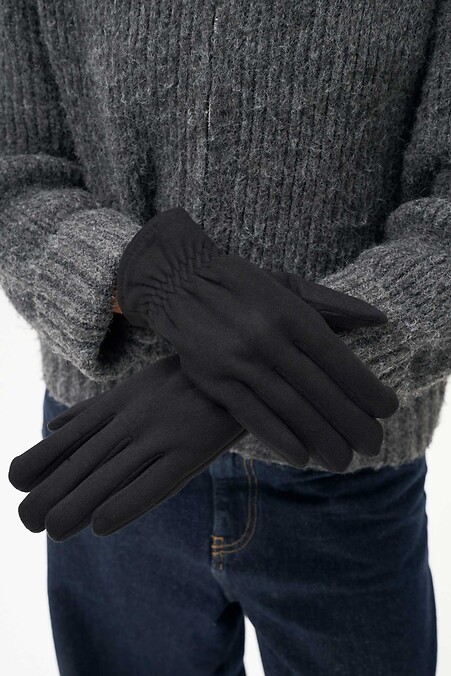 Axiom Schwarze Damen-Strickhandschuhe mit Touchscreen-Funktion und Fellfutter (Größen 1-4) - #8056848