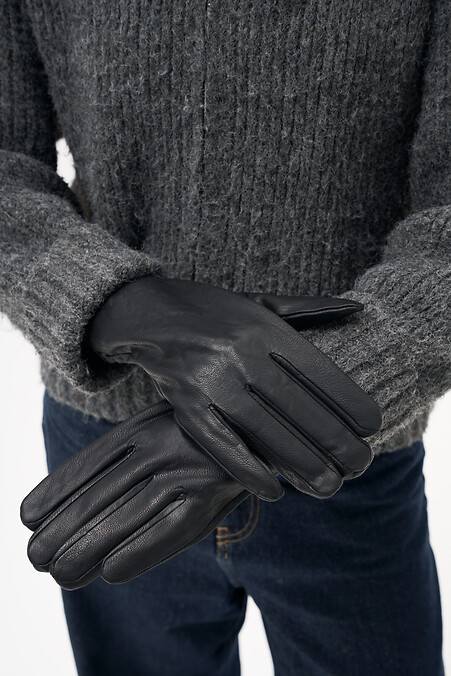 Herrenhandschuhe aus echtem Leder und Kaninchenfell, Montana Black Classic - #8056850