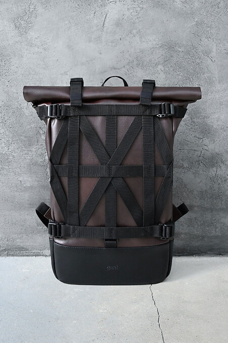 Рюкзак HOOK LITE І эко-кожа коричневая 1/23. Рюкзаки. Цвет: коричневый. #8011854