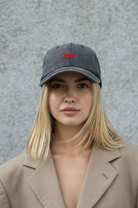 Женская Кепка Бейсболка Vintage С Принтом F1Red Black - #8049854