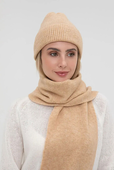 Damen Strickmütze in beige - #4038858