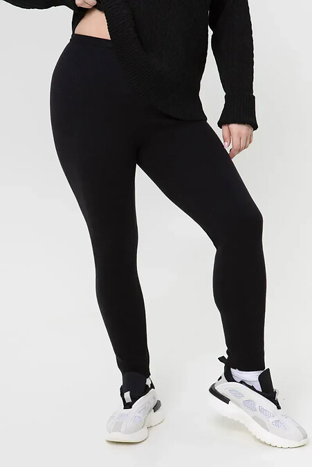 Damska czarna dzianinowa legginsy - #4038871