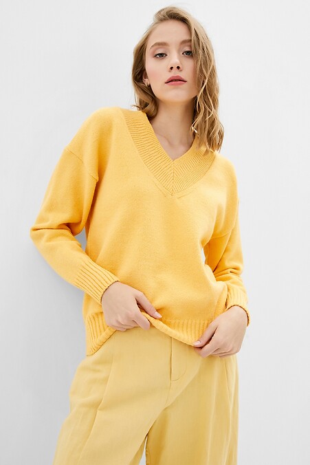 Джемпер жіночий. Кофти і светри. Колір: жовтий. #4037891