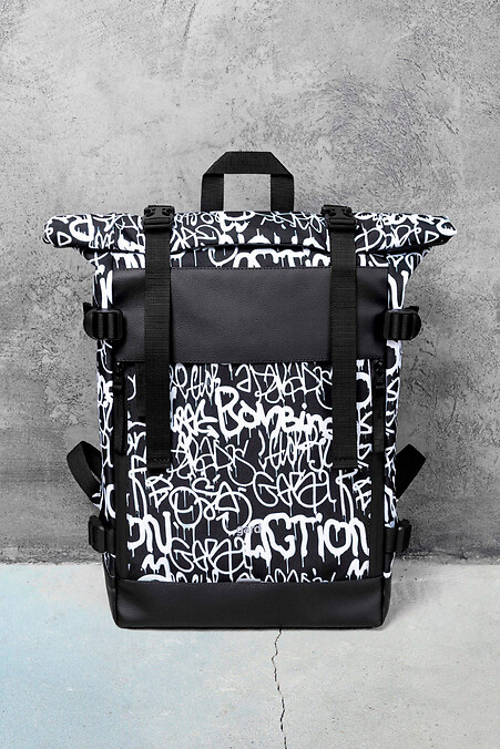 Plecak FLY BACKPACK | graffiti 4/23. Plecaki. Kolor: czarny, biały. #8011891