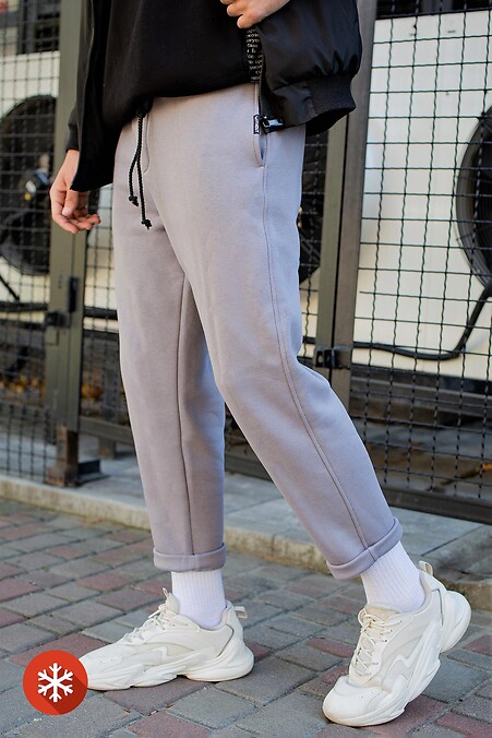 Warm Chinos Pants. Trousers, pants. Color: gray. #8048892