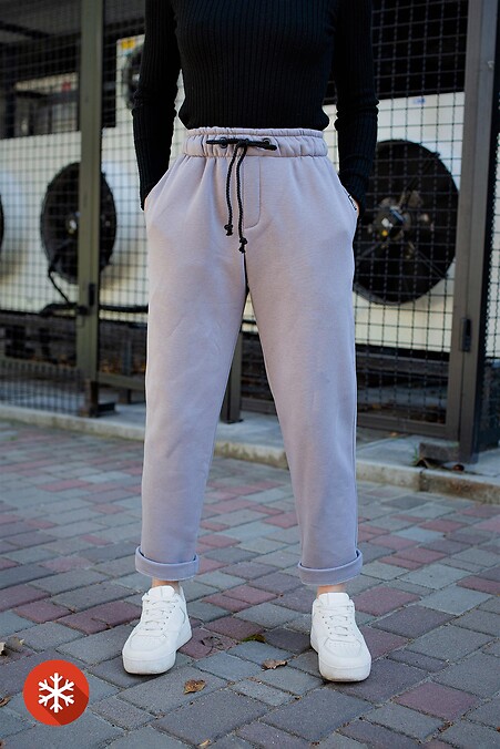 Warm Chinos Pants. Trousers, pants. Color: gray. #8048893