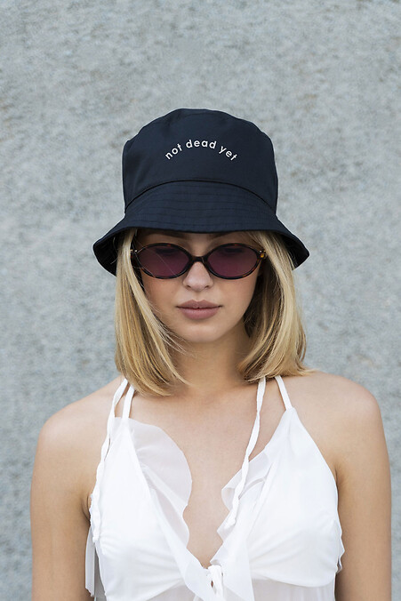 Panamahut für Damen mit NotDead-Print in Schwarz - #8049904