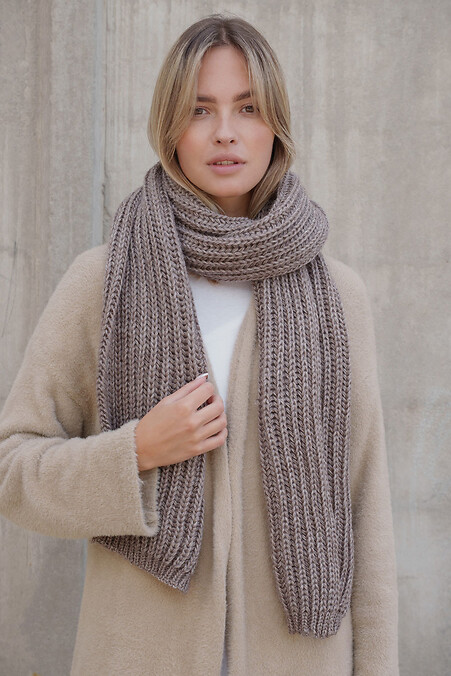 Жіночий Теплий В'язаний Шарф  Carry Brown - #8055917