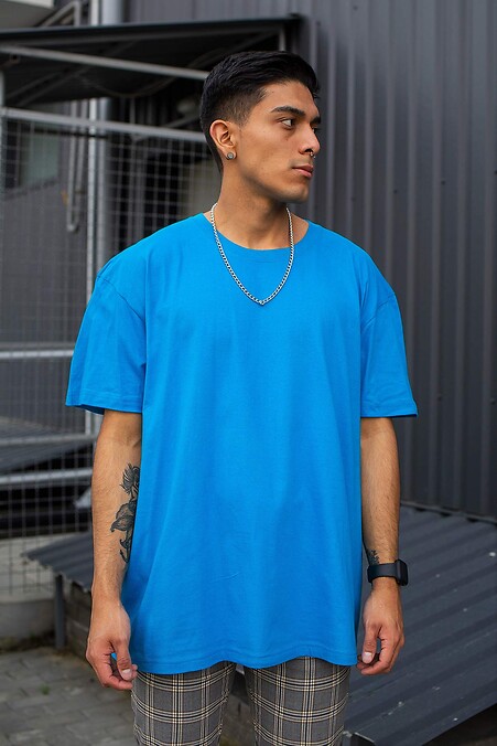 Übergroßes T-Shirt ohne großartig. T-Shirts. Farbe: blau. #8042922