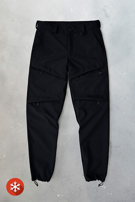 Ciepłe spodnie polarowe X-POCKETS | czarny 4/22. Spodnie. Kolor: czarny. #8011924