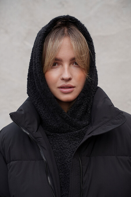 Тепла Шапка Капюшон Капор Теді На Флісі  Mathilda Black Woman - #8055924