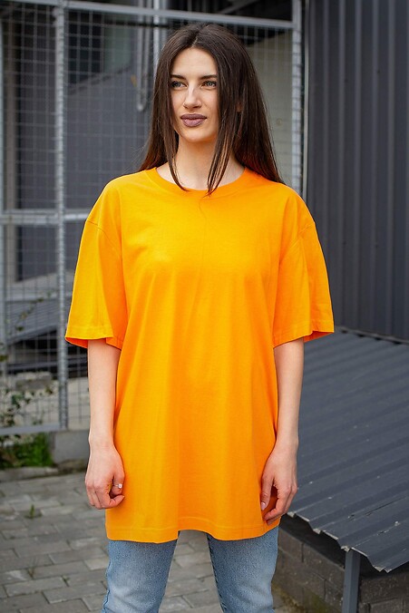 Koszulka oversize bez Wielkiej. T-shirty. Kolor: pomarańczowy. #8042925
