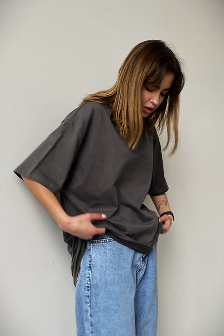 Oversized T-shirt Without Great. T-shirts. Color: gray. #8042927