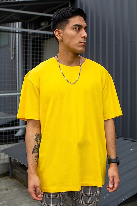 Übergroßes T-Shirt ohne großartig. T-Shirts. Farbe: gelb. #8042930