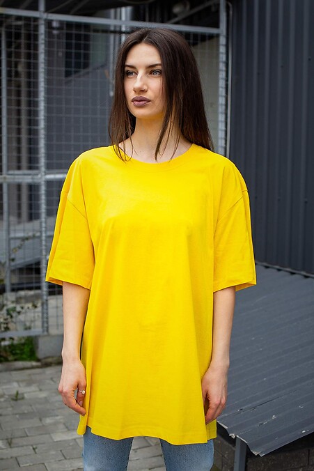 Koszulka oversize bez Wielkiej. T-shirty. Kolor: żółty. #8042931