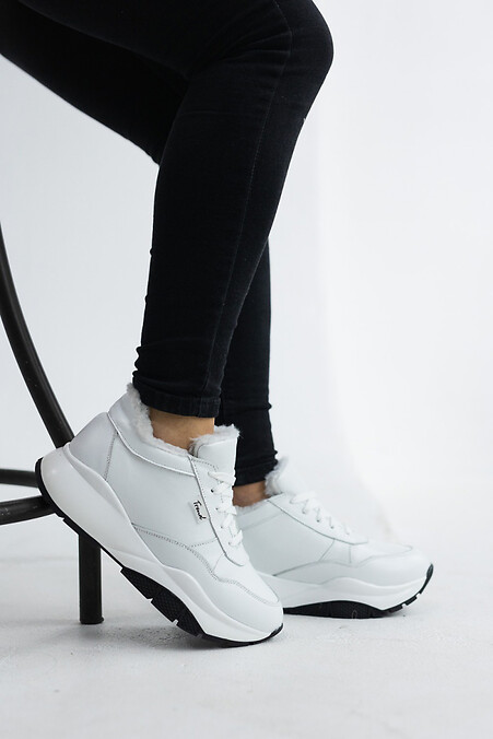 Жіночі кросівки зимові. Кросівки. Колір: білий. #8018932
