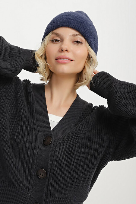 Damenstrickmütze, hellgrau - #4038975