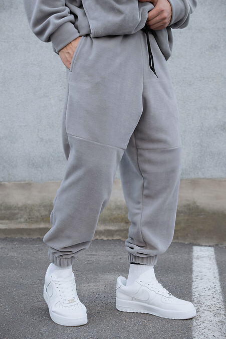 Чоловічі Теплі Флісові Спортивні Штани Джогери  Port Gray - #8055976