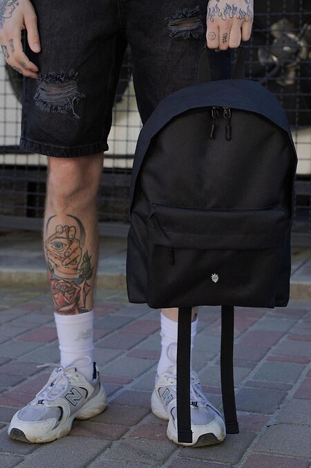 Herren Freizeit Schulrucksack Compact mit Druck Rick Schwarz - #8049980