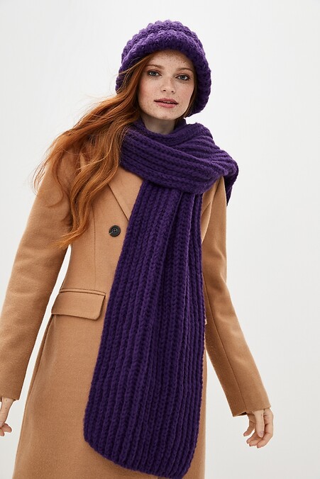 Hat and scarf set. Hats. Color: purple. #4037983