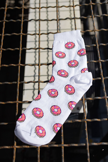 Носки Donuts. Гольфы, носки. Цвет: белый. #8048994