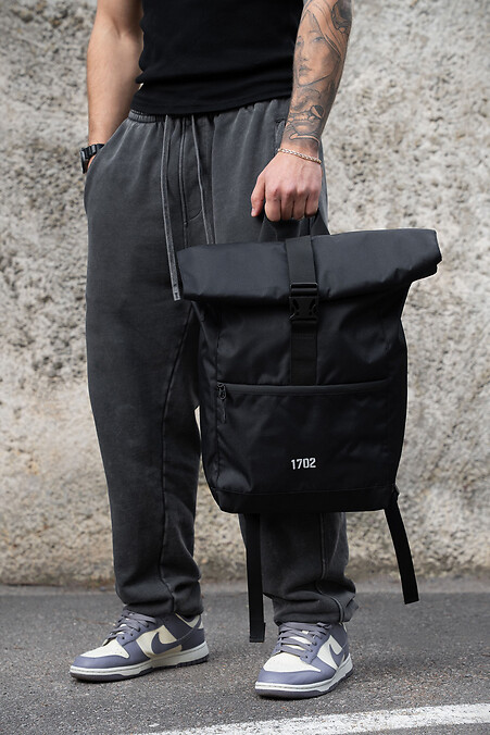 Чоловічий Рюкзак Роллтоп Taby Reflective Black Man - #8055994