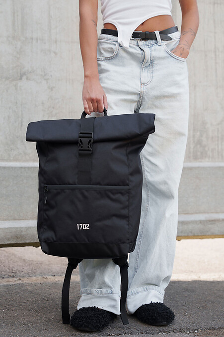 Женский рюкзак Rolltop Taby Reflective Black Man - #8055995