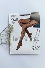 Damenstrumpfhose 40 den LS Piselli groß schwarz - #8055012