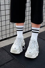 Socks White with black stripes - #8041031