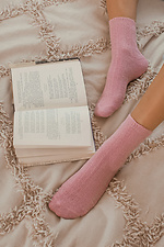 Женские розовые носки шерстяные Меринос Pinki - #2040037