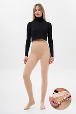 Жіночі Теплі Колготки На Хутрі З Імітацією Голих Ніжок Sugar Beige - #8056051