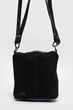 Black suede women's bag. - #3300052