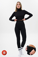 Женские Теплые Лосины В Рубчик На Мехе Chery Black - #8056052