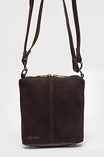 Chocolate-colored suede women's bag. - #3300053