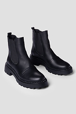 Damen-Chelsea-Stiefel aus Leder in Schwarz - #4206062