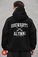 Чоловіче Оверсай Худі Толстовка На Флісі З Капюшоном Та Принтом Alumni Black - #8056083