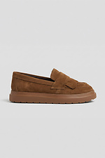 Wildleder-Schuhe mit niedrigem Absatz und anatomischer Zehenpartie — echtes Wildleder - #4207091