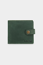 Women's leather wallet with a button - #3300102