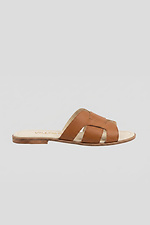Braune Pantoffeln aus echtem Leder - #4207104