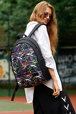 Backpack Sambag Zard LRT black fabric with "ABSTRACT" print - #8045149