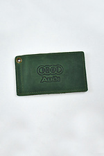 Skórzane etui na dokumenty kierowcy AUDI zielone - #8046167