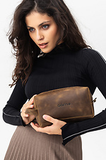 Leather crossbody bag with a long strap - #3300177