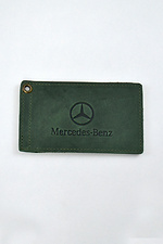 Skórzane etui na dokumenty kierowcy MERCEDES zielone - #8046177