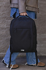 Plecak bez odblaskowego techno USB czarna kobieta - #8049200